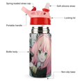 thumbnail image 3 of Kids Insulated Water Bottle - Anya Forger Spy X Stainless Steel Travel Bottle with Straw, Double Wall Vacuum Insulated Water Bottles for Boys Girls, 3 of 7