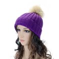 thumbnail image 4 of Diufon Women's Knitted Warm Hat Ladies Winter Plush Solid Color Stretch Beanie Hats Windproof Outdoor Ski Cap, 4 of 5