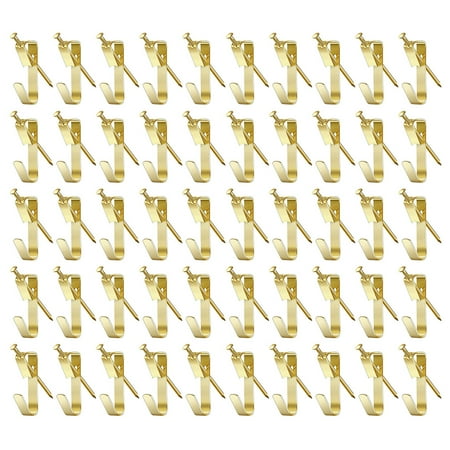 

HOMEMAXS 50 Pcs Picture Hangers Picture Hanging Hooks Heavy Duty Hangers with Nails