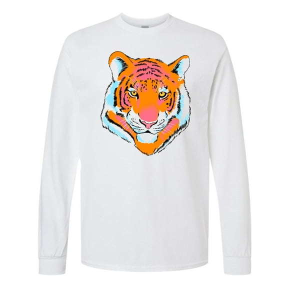 Inktastic Tiger Head Long Sleeve T-Shirt