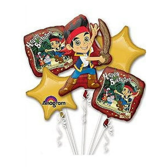 Jake And Neverland Pirates Balloon Bouquet (Each) - Party Supplies