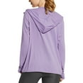 thumbnail image 2 of BALEAF Women's UV SPF UPF 50+ Long Sleeve Sun Shirts Zip Hooded Jackets Quick Dry Athletic Outdoor Hiking Purple XXXL, 2 of 6