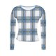 thumbnail image 5 of RKSTN Crewneck Shirts for Women Oversized Plaid Print Slim Ribbed Knitted Long Sleeve T Shirts Top Womens Casual Plus Size Round Neck Checkered Printed Stretch Loose Comfy Tee Fall Spring Clothes, 5 of 7