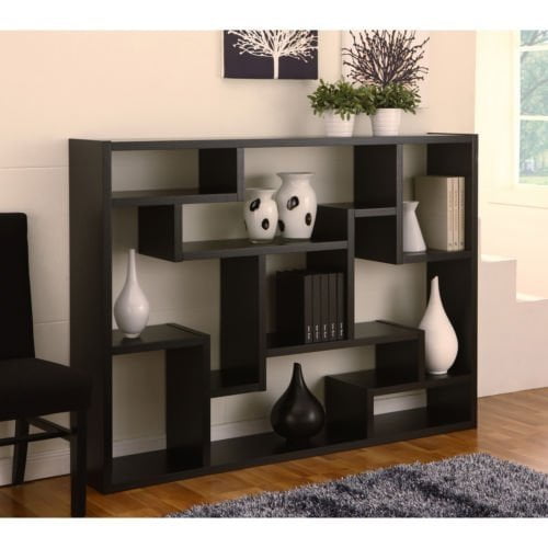 Black Bookcase/ Room Divider. This contemporary bookcase/bookshelf can