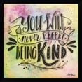 thumbnail image 1 of Great Art Now Never Regret Being Kind by Britt Hallowell, Framed Wall Art, 17.5W x 17.5H, 1 of 2