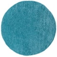 thumbnail image 2 of SAFAVIEH August Carlene Solid Plush Shag Area Rug, Turquoise, 9' x 9' Round - Large - Modern Design, Turquoise, Non-Shedding & Easy Cleaning, Ultra Plush Thick Pile, Ideal for Living Room, Bedroom, 2 of 9