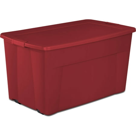 Sterilite 45g Whld Lch Tote-really Red