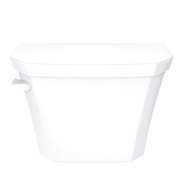 Tanque de inodoro Gerber Viper, alargado, blanco, 4,8 L con 10 pulgadas en bruto