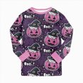 thumbnail image 6 of KPVEVIQ Toddler Boys Girls Halloween Pumpkin Pajamas Cute Ghost Print Pjs for Boy Girl Jammies Little Kids Skeleton Skull Sleepwear Clothes Sets,6-7 Y, 6 of 9