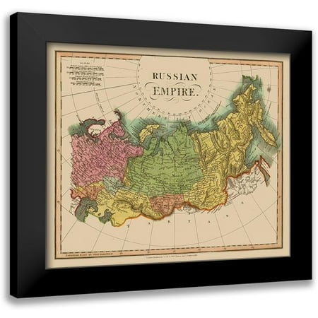 Darton 13x12 Black Modern Framed Museum Art Print Titled - Russian Empire Russia - Darton 1811- 27.19 x 23