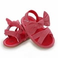 thumbnail image 5 of Zwiiyzr Unisex Baby First Walking Shoes 0-15 Months Infant Slingback Sandals Toddler Boys Girls Shoes Soft Sole Non-Slip Sandals Hot Pink, 5 of 9