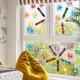 thumbnail image 5 of 2 piezas de pegatinas de pared de crayones, pegatinas de pared, calcomanías murales para dormitorio, sala de estar, pared de TV, 5 of 5