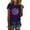 Purple, variant on Sherrylily Summer Sun and Moon Print Graphic T-shirts for Women
