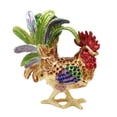 thumbnail image 5 of yuksok Chicken Figurine Jewelry Box Alloy Decorative Dresser Sculpture Treasure Box Blue, 5 of 9