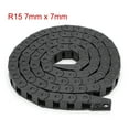 thumbnail image 3 of R15 7mm x 7mm negro Plástico Cadena de arrastre del cable Portaherramientas 1M Longitud para CNC, 3 of 7