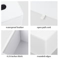 thumbnail image 4 of Tissue Box Cover Stylish PU Leather Rectangular Tissue Box Holder with Magnetic Bottom Cover for Bathroom Bedroom or Office (White), 4 of 7