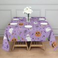 thumbnail image 3 of Purple Halloween Pattern Square Tablecloth,Waterproof Square Table Cover,Wipeable Spillproof Washable Table Cover for Home Kitchen Party Decor 42"X42"(107x107cm), 3 of 6