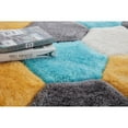 thumbnail image 4 of MDA Rug Imports Mateos Shag Collection Blue/Gold Abstract Area Rug 3'5'' X 5'5'' 4' x 6' Rectangle, 4 of 4