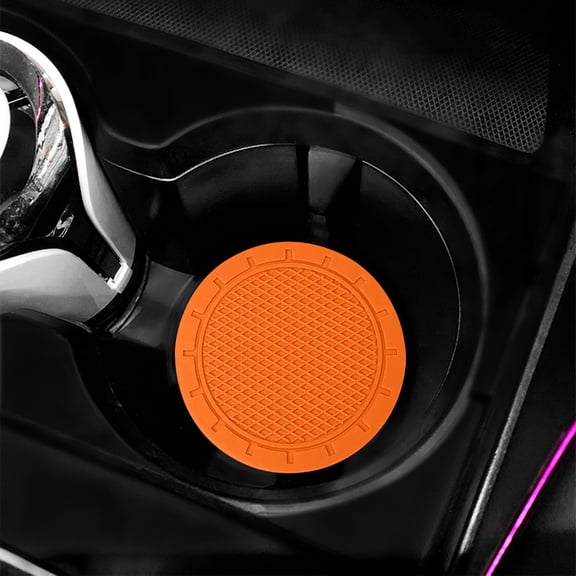 Todaioua 2PCS Car Cup Holder Coaster, Silicone Non-Slip Vehicle Cup Holder Insert Pads, Automotive Interior Insulation Drink Cup Mats Decor Accessories, Universal for SUV, Sedan, Truck