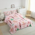 thumbnail image 4 of jejeloiu Ballet Girl Queen Comforter Set,Christmas Tree Gifts Bedding Sets,Pink Xmas Soldier Bedding Comforter Set For Princess,Ultra Soft Home Decor Reversible,3-Piece, 4 of 7