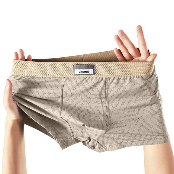 Boxer Briefs for Men Underwear Breathable Mid Waisted Casual Color-Block Stretchy Slim-Fit Lightweight Support Loungewear Athletic Workout Boxers