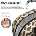 thumbnail image 5 of Insulated Lunch Bag for Women, Floral Print Oxford Fabric Lunch Box, Leakproof Thermal Cooler Tote for Work, School & Picnic, Leopard Animal Print, 5 of 5