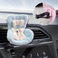 thumbnail image 4 of 1 Packs Doll Car Seat Plush Cushion with Vent Clip and Stand Cute Functional Car Ornament for Fans Collectors Desktop Display Soft Furry Accessories, 4 of 5