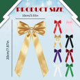 thumbnail image 3 of Satin Christmas Pre-Tied Yellow Ribbon Bow for Tree Wreath and Holiday Craft Decor, 3 of 5