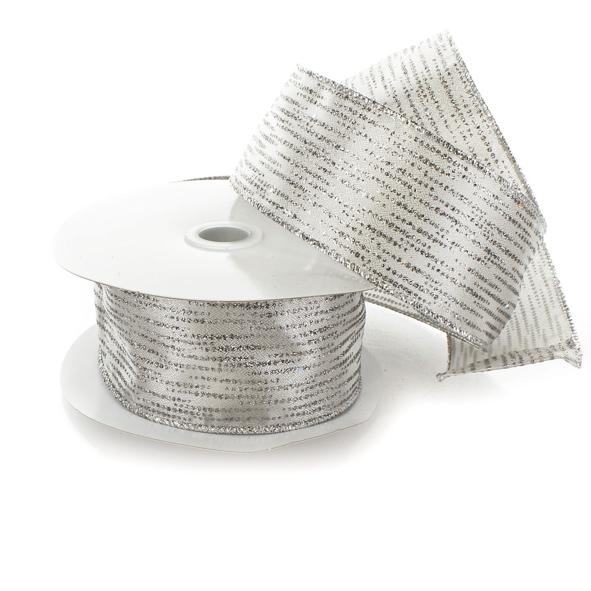 Wired Solid Large Glitter Ribbon Num.9 – 1 1/2″ or Num.40 – 2 1/2″ Ribbon –  10 yd – Mum Supplies.com