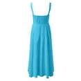 thumbnail image 5 of Vestido largo sin mangas y sin espalda con corte en A para mujer - Color liso, poliéster, para fiestas de verano y ocasiones formales, 5 of 5