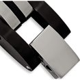 thumbnail image 3 of Stainless Steel 8.25In Black Rubber And Brushed Ip-Plated Bracelet (8.25 X 12.4) Made In China srb1902-8.25, 3 of 5
