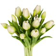 thumbnail image 3 of Tulips Artificial Flowers Bulk Faux Bouquets 12” Stems Fake Flowers, 14 pcs (Orange), 3 of 11