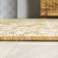 thumbnail image 4 of JONATHAN Y SANTA MONICA 2 x 8 Runner Rug, Sinjuri Medallion Textured Weave - Yellow/Cream, SMB101I-28, 4 of 4