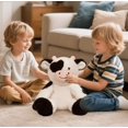 thumbnail image 6 of Personalized Cow Stuffed Animal, Milk Cow Plushie with Custom Name Date Message, 13.5" High 9.8"Width Black White Cows Soft Cuddle Gift for Kids Toddler Boy Girl, 6 of 7