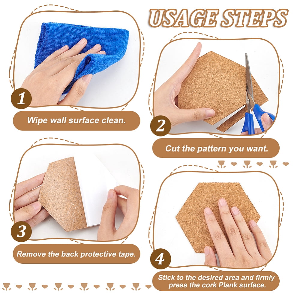 Self Adhesive Cork Strips for Bulletin Board BurlyWood 2000x300x3mm