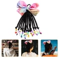 thumbnail image 4 of Bow Braid Wig Ponytail Beading Braided Ponytail Hair Extension Accessory, 4 of 9