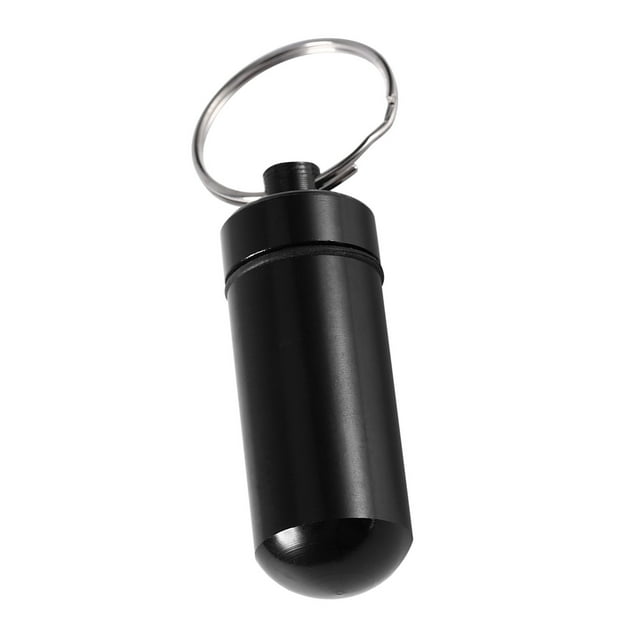 Waterproof Mini Keychain Pill Storage Box with Keychain, for Emergency Pills and Medicines on the Go