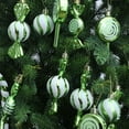 thumbnail image 3 of 18pcs Green Candy Christmas Ornaments - Shatterproof Hanging Decor for Xmas Tree, Holiday Party & Home, Festive Candy-Shaped Tree Accents, 3 of 8