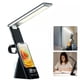 thumbnail image 4 of Lámpara de escritorio LED 3 en 1 Lámpara de mesa 3 Nivel regulable Cargador inalámbrico Qi rápido Luz de lectura plegable con reloj oso de fresa  Electrónica, 4 of 4