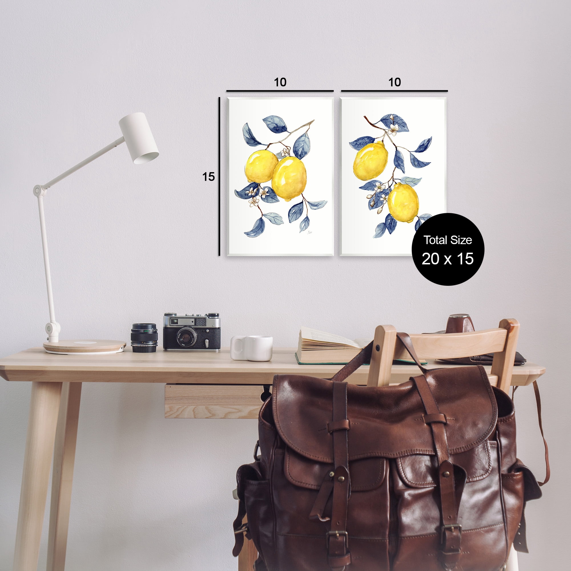 Stupell Industries Budding Lemon Blossoms Food & Beverage Painting Unframed Art Print Wall Art, 10 x 15, Set of 2