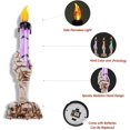 thumbnail image 5 of 3 Pack Halloween Skull Candle Holder Light, Skeleton Ghost Hand Flameless Candle Lamp Party Bar Decoration Lamp (Green,, 5 of 5