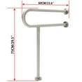 thumbnail image 2 of HECASA 24" Grab Bars Toilet Bathtub Handrail 304 Handicap Rails Bathroom Safety Wall Mount Floor Support Assist Bar on Slip Hand Grips for Disabled Elderly Handicapped Pregnant Woman, 2 of 14