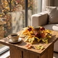 thumbnail image 3 of ICQOVD Halloween Thanksgiving Candle Ring Wreath Artificial Pumpkin Maple Leaf Tabletop Fall Harvest Decoration, 3 of 7