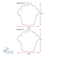 thumbnail image 5 of 25 Units Acrylic Keychains Cupcake 1/8" Thick – Clear or Solid Color – (Size 3") Made in USA, 5 of 5