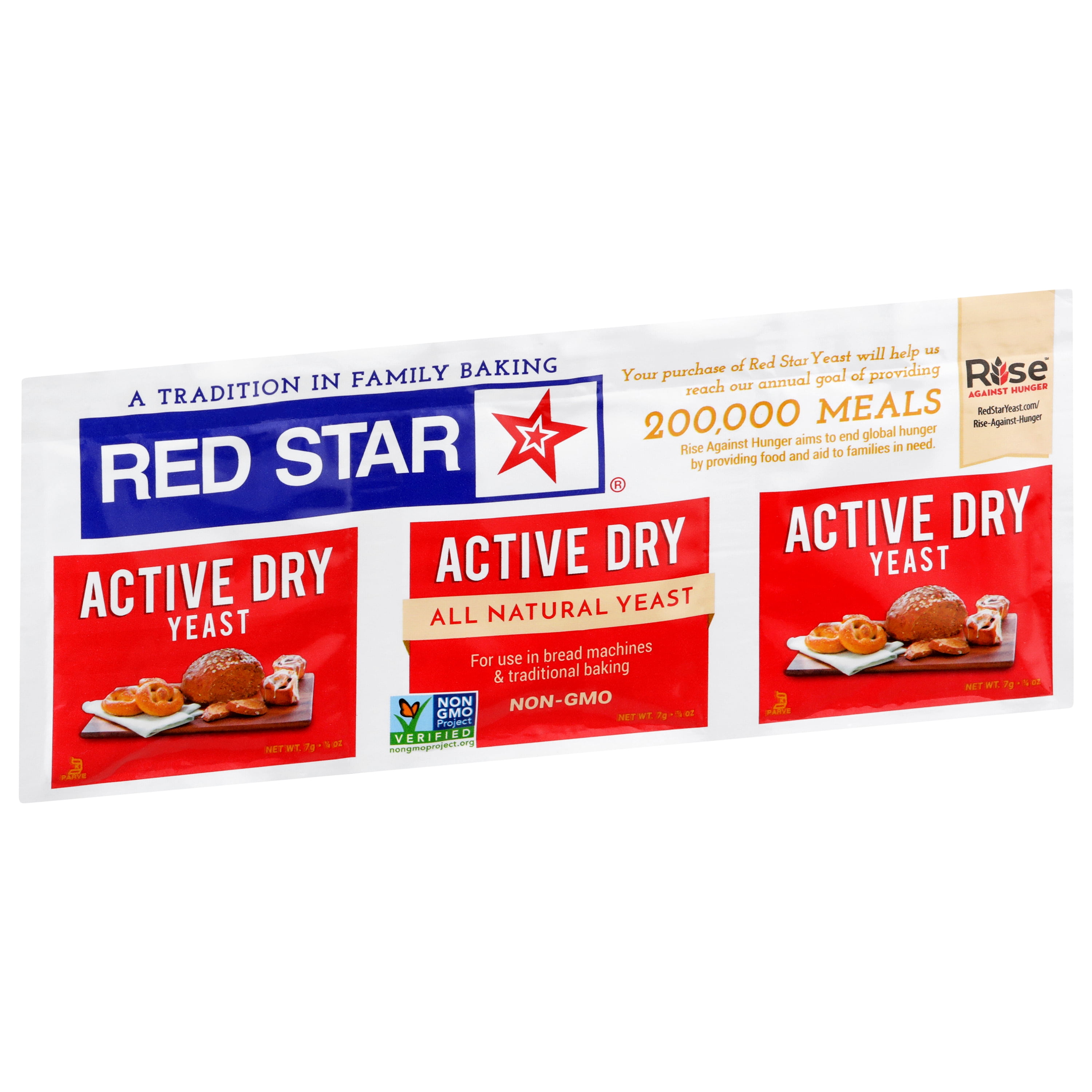 (2 pack) Red Star All-Natural Active Dry Yeast, 0.75-Ounces, 3-Pack Strip
