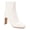 White, variant on Collection Womens Sarla Faux Leather Embossed Ankle Boots