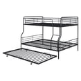thumbnail image 5 of Harper & Bright Designs Full XL Over Queen Metal Bunk Bed with Trundle, Convertible into 2 Separate Beds, Heavy-Duty Iron Bed Frame, Black, 5 of 14