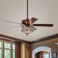 thumbnail image 2 of Warehouse of Tiffany CFL-8486REMO/RB Irene 52 in. 3-Light Indoor Rustic Bronze Finish Remote Controlled Ceiling Fan with Light Kit, 2 of 5