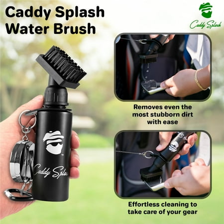 Caddy Splash Heavy Duty Golf Club Brush Cleaner with Retractable Clip, Nylon Bristles, 4 oz Water