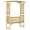 Natural 443, variant on Self-Watering Raised Garden Bed with Legs, Plastic Planter Box for Flowers, Herbs & Vegetables, Brown, 15.75x15.75x17.25 Inches, Modular Design for Small Balcony
